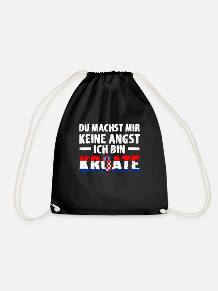 Kroatien Flagge Kroate Kroatien Geschenk - Turnbeutel - Schwarz