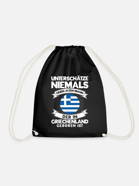 Grieche Griechen Griechenland Geschenk - Turnbeutel - Schwarz