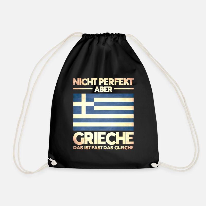 Griechisch Grieche Griechenland Geschenk - Turnbeutel - Schwarz