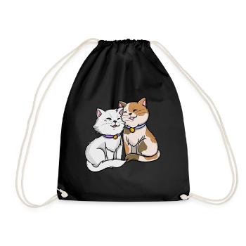 La vie des fans de chats de la Saint-Valentin est meilleure avec les chats - Sac de sport léger - noir - Devant