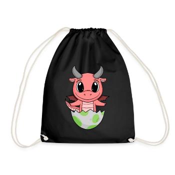 Baby Birth Egg Dragon Birth - Drawstring Bag - black - Front