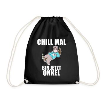 Neffe Onkel Geschenk - Turnbeutel - Schwarz - Vorne