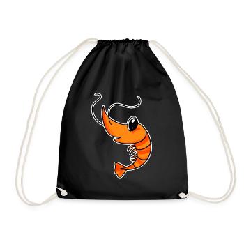 Shrimp shrimp - Drawstring Bag - black - Front