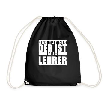 Lehrer - Turnbeutel - Schwarz - Vorne