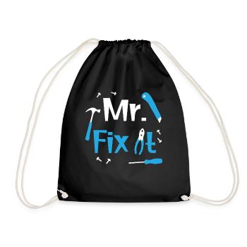 M. Fix It Carpenter Handyman Plombier Papa Day - Sac de sport léger - noir - Devant