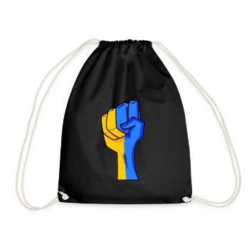 Ukraine - Drawstring Bag - black - Front