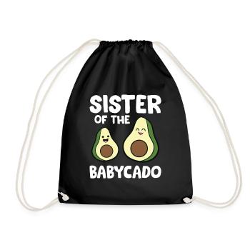 Avocado Baby Pregnancy Sister Of The Babycado - Drawstring Bag - black - Front