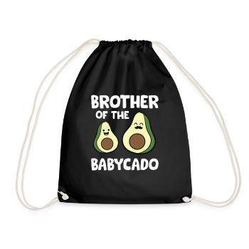 Avocado Baby Pregnancy Brother Of The Babycado - Drawstring Bag - black - Front
