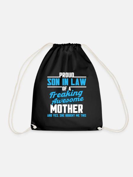 Son-in-law Son son-in-law - Drawstring Bag - black