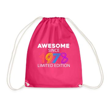 Fantastic since 1978 - born in 1978 - Drawstring Bag - fuchsia - Front