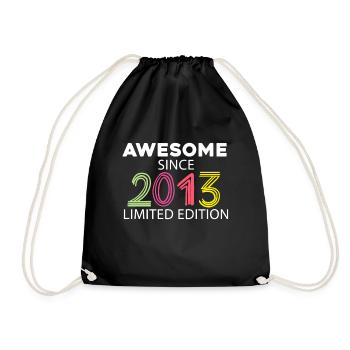 Fantastic since 2013 - Vintage 2013 - Drawstring Bag - black - Front