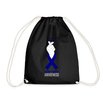 Colon Cancer Awareness Kpop Finger Herz Geschenk - Turnbeutel - Schwarz - Vorne