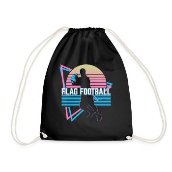 Joueur de flag-football Vaporwave Esthétique Gesch - Sac de sport léger - noir - Devant