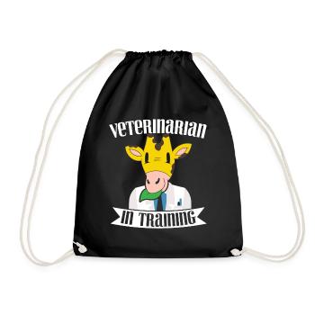 Veterinarian training Veterinarian Future Veterinarian - Drawstring Bag - black - Front