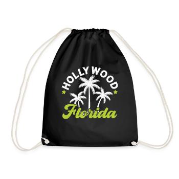Hollywood Floride États-Unis Voyage de vacances - Sac de sport léger - noir - Devant