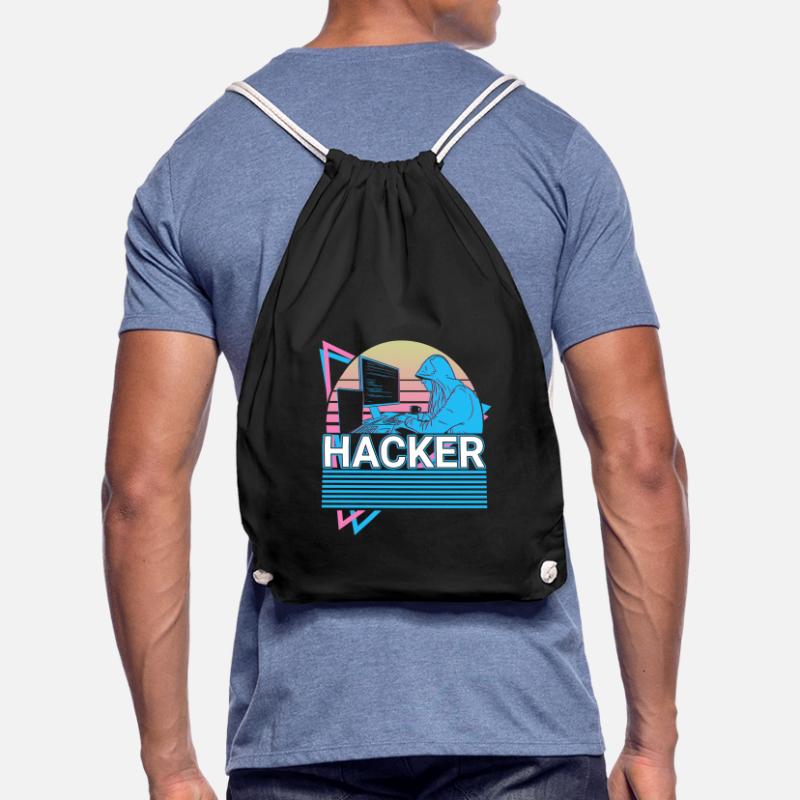 Hacker Coding Programmierer Vaporwave Ästhetisches Turnbeutel