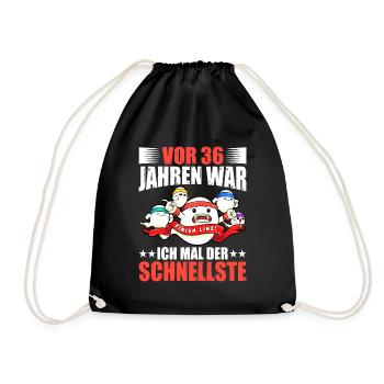 36 Jahren War Ich Der Schnellste Geburtstag - Turnbeutel - Schwarz - Vorne