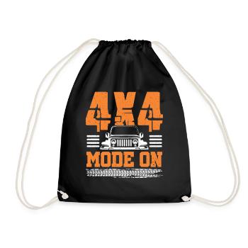 4x4-Modus eingeschaltet - Turnbeutel - Schwarz - Vorne