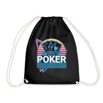 Cadeau Rétro Poker - Sac de sport léger - noir - Devant