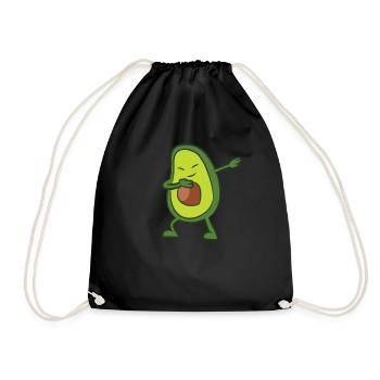 Avocado - Dab, dabbing, dabben, tanzen - Turnbeutel - Schwarz - Vorne