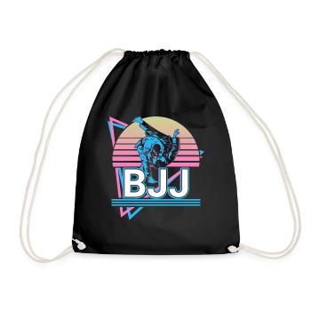 Brasilianisches Jiu Jitsu BJJ Geschenk - Turnbeutel - Schwarz - Vorne