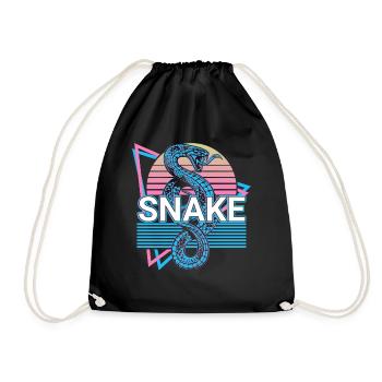 Cadeau rétro serpent - Sac de sport léger - noir - Devant