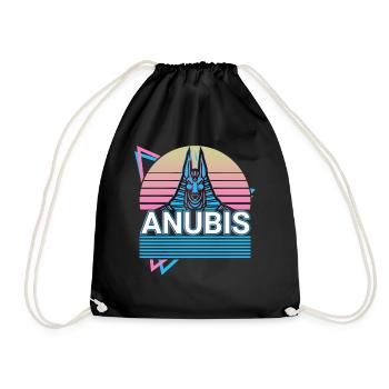 Anubis Dieu Égyptien Egypte Cadeau - Sac de sport léger - noir - Devant