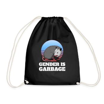 Le genre est une ordure LGBT non binaire - Sac de sport léger - noir - Devant