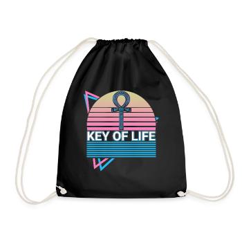 Egyptian Anhk Keys of Life Gift - Drawstring Bag - black - Front