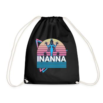 Inanna Ancient Goddess Sumerian Mythology Geschen - Drawstring Bag - black - Front