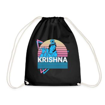 Krishna Hindu Gott Antike Hindu Mythologie Geschen - Turnbeutel - Schwarz - Vorne