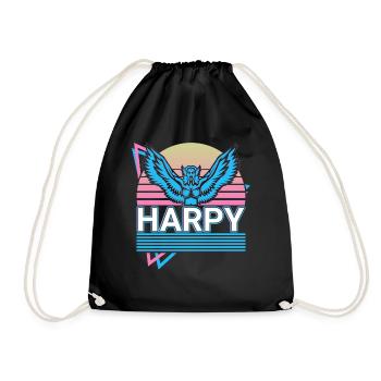 Harpyie Griechische Mythologie Geschenk - Turnbeutel - Schwarz - Vorne