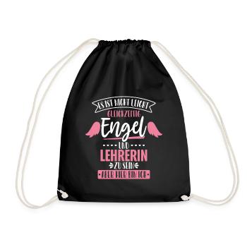 Lehrerin - Turnbeutel - Schwarz - Vorne
