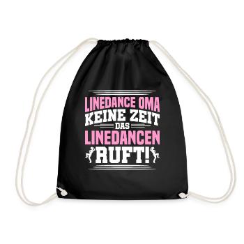 Das Linedance Ruft - Turnbeutel - Schwarz - Vorne