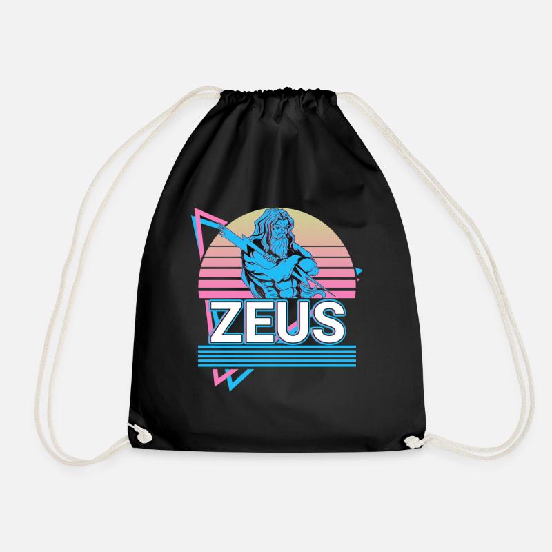 Zeus Griechischer Gott des Himmels Geschenk - Turnbeutel - Schwarz