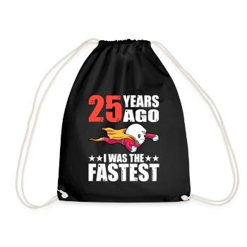 25 ans que j’étais le plus rapide 25ème anniversaire - Sac de sport léger - noir - Devant
