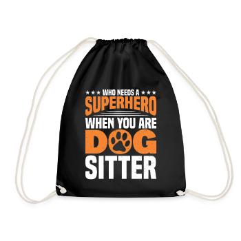 Dog Sitter Dog Sitting Dog Walker - Drawstring Bag - black - Front