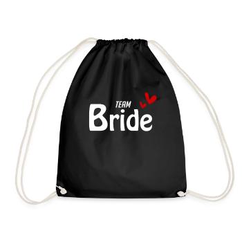 Team Bride - Drawstring Bag - black - Front