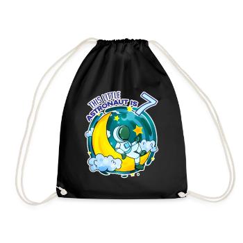 Garçon de 7 ans - 7 ans - J’ai 7 ans - Sac de sport léger - noir - Devant