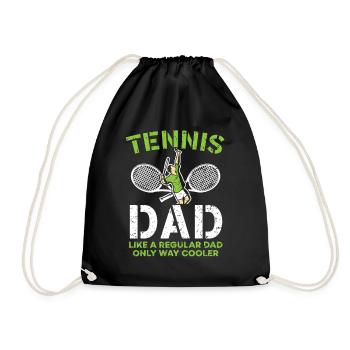 Tennis Dad Wie ein normaler Dad nur viel cooler - Turnbeutel - Schwarz - Vorne