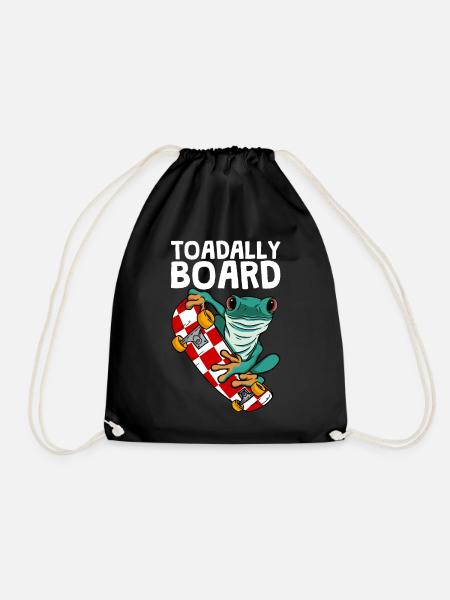 Frosch Skateboarding Skateboard Toadally Board - Turnbeutel - Schwarz