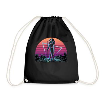 Thoth Dieu égyptien Egypte Vaporwave Esthétique - Sac de sport léger - noir - Devant