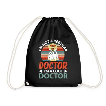 I'm not a normal doctor I'm a cool doctor - Drawstring Bag - black - Front