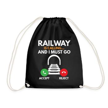 Le chemin de fer appelle et je dois aller au chemin de fer à - Sac de sport léger - noir - Devant