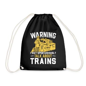 Attention je pourrais parler spontanément des trains - Sac de sport léger - noir - Devant