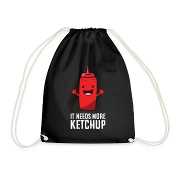 Es braucht mehr Ketchup - Turnbeutel - Schwarz - Vorne