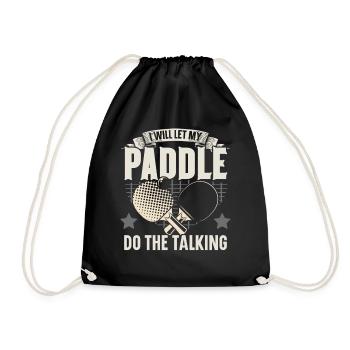 Je laisse parler ma raquette tennis de table - Sac de sport léger - noir - Devant