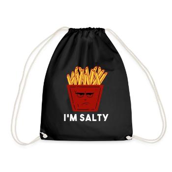 I'm Salty I Salzige Wütende Pommes Frites Fritten - Turnbeutel - Schwarz - Vorne