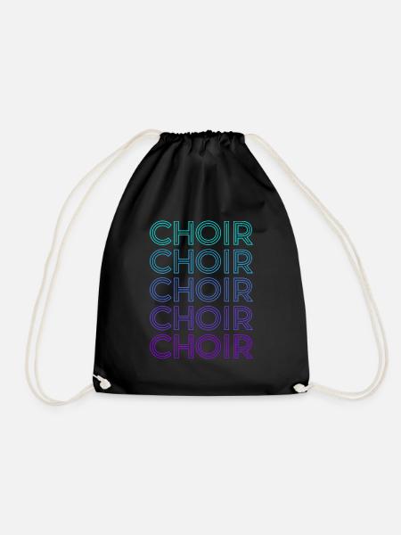 Choir Retro - Drawstring Bag - black