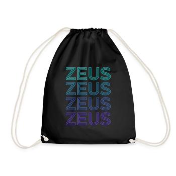 Zeus Gott Donner Antike griechische Mythologie Ret - Turnbeutel - Schwarz - Vorne
